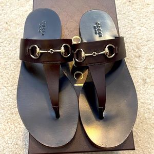 Gucci horsebit thong sandals